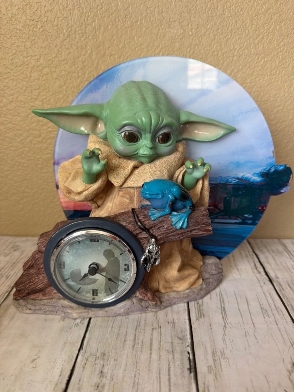 Star Wars Mandalorian Grogu Lot Bradford Exchange Clock & Water Globe w/COA - Picture 11 of 16